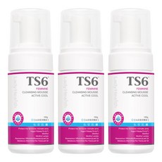 TS6 護一生 沁涼潔淨慕斯 雙效薄荷涼感 TS-2L益菌精華 私密肌膚專用, 100g, 3瓶