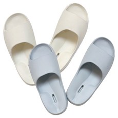 Fiore Cushion Plus 韓國製足弓支撐EVA浴室拖鞋 2件組, 1套, 奶油米色, 青春藍