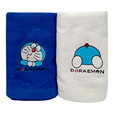 Hiromimi 刺繡純棉毛巾2件組 MP-170 78 x 33cm, Doraemon 哆啦A夢, 1組