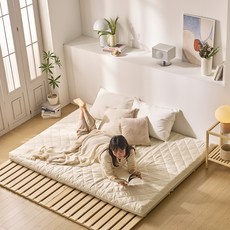 서광퍼니처 이너프 11존 매트리스 + 고정벨트, 크림베이지, 11cm