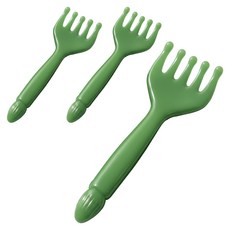 Isaac Cube 頭皮刮痧按摩梳, 綠色, 3個