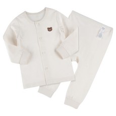 오가닉붐 유아용 네츄럴 간절기용 기본 내의 상하의 세트