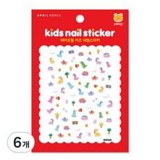 APRIL 兒童指甲貼紙, 恐龍朋友(A016K), 6個