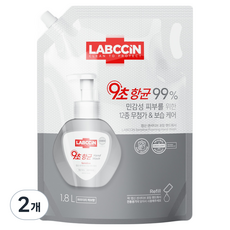 랩신 센서티브 포밍 핸드워시 파우치, 1.8L, 2개