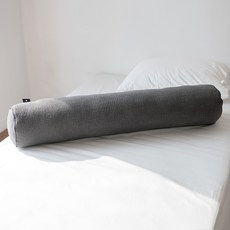 juho DECO 質感圓形長條抱枕套, 深灰色