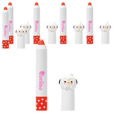 Puttisu 蠟筆唇膏 2.5g, 05 Coco Cherry, 6支
