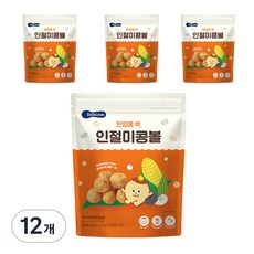 베베쿡 콘볼 과자, 인절미맛, 25g, 12개