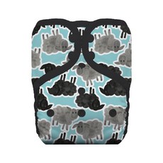 THIRSTIES 成長型口袋式布尿布, 一般款, 防水外層, 彈性防側漏設計, Counting Sheep, 1件