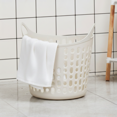 Bcozy 透氣性佳洗衣籃 65L, 象牙白