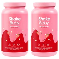쉐이크베이비 락토컷 단백질 쉐이크 딸기맛, 630g, 2개