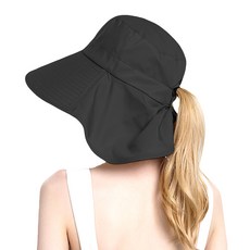 유유골프 여성용 골프 모자, 블랙