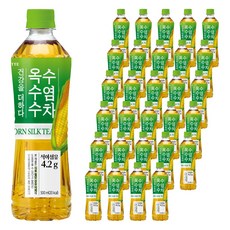 롯데칠성음료 더하다 옥수수수염차 PLUS, 500ml, 30개