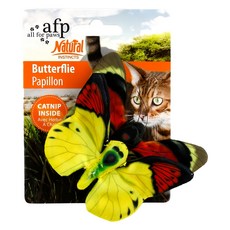 all for paws 天性系列 貓用玩具 什錦蝴蝶, 什錦蝴蝶 顏色隨機, 2個