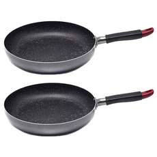 銀色金屬製粉體平底鍋, 2個, 30cm