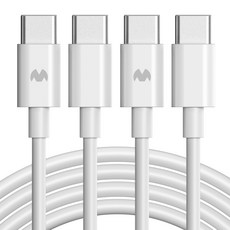 구스페리 c타입 to c타입 60W 고속 충전 케이블, 1m, 화이트, 2개