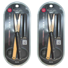 Raymay 藤井 優質筆式超強力剪刀, PENCUT premium, 黑色, 2支