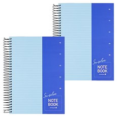 morning glory 加厚硬殼16開左翻線圈筆記本, 隨機出貨, 2個