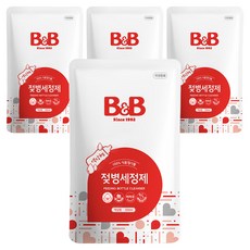 B&B 液體奶瓶清潔劑補充包 草本香, 4個