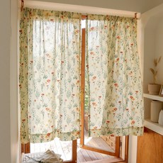 BAZAAR Rosely胚布窗戶型遮蔽簾 2入組, 橘色