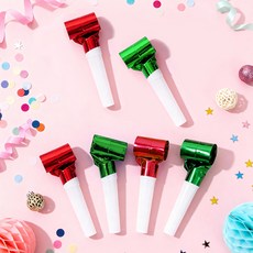 파티쇼 코끼리나팔 2종 x 3p, 레드 + 그린, 4세트