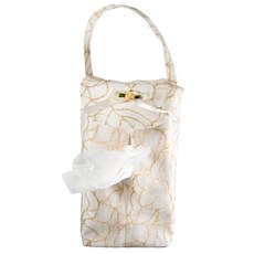 LASSLEY 蕾絲妮 典雅刺繡掛式衛生紙套 掛盒, 金色