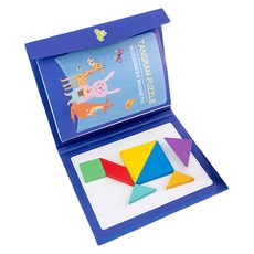 朵趣 木製磁性益智七巧板,傳統幾何圖,激發幾何思維,培養空間概念,安全無毒, 1人, 1組