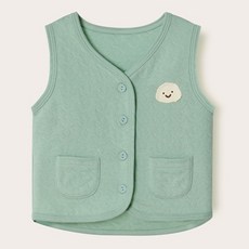 유니프랜드 별사탕 삼중지 보온 면 반조끼