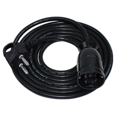 원스탑 고용량 1구 연장코드선 16A, 1.5m, 블랙, 1개