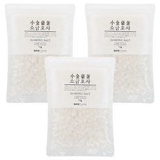 바스참 소금호사 다이아몬드 솔트 내추럴 입욕제, 1kg, 3개