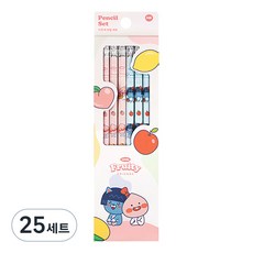 카카오프렌즈 리틀프렌즈 프루티 지우개 연필 2종 x 4p 세트 HB, 리틀어피치, 리틀네오, 25세트