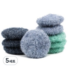 키볼리 핸드메이드 도톰한 2겹 원형 주방 수세미 3종 x 3p 세트, 9개입, 5세트