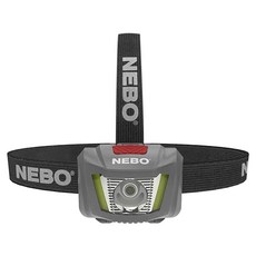 NEBO Duo超亮光頭燈 無段亮度調整 生活防水, 灰色 + 黑色, 1個