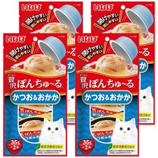 INABA CIAO 啾嚕 豪華果凍杯 2個, 鰹魚 + 柴魚片, 70g, 4袋