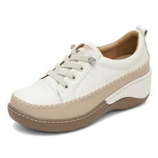 J SHOE 牛皮Canny輕量厚底縫線休閒鞋 5cm