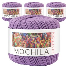 모칠라 코튼 뜨개실, 4개, 14라벤더