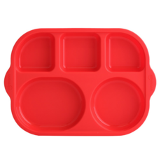 sillymann 孩童鉑金矽膠分格餐盤 WSB263, Scarlet, 單品, 1個