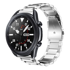 SPACE SHIELD Galaxy Watch 相容金屬鋼製錶帶 22mm, 銀色, 1個