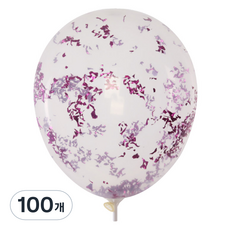 컨페티풍선 30cm, 글리터 푸치샤, 100개