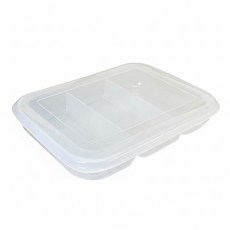 薄型3分隔保鮮盒 B, 1個, 3格