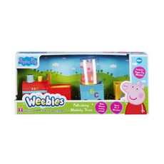 Playskool 兒樂寶 粉紅豬小妹 不倒翁小火車 英國知名卡通角色 小火車可同時放三隻不倒翁, 紅色 + 藍色 + 黃色, 1組