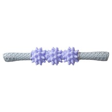 Mass 生活好物 健身刺球按摩滾輪 瑜珈狼牙棒 舒緩肌肉疲勞 瑜珈輔助, 紫色, 1個