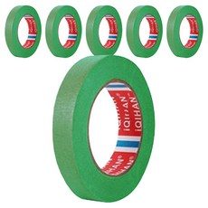 iQIHAN 彩色紙膠帶 20mm x 15m, 6個, 綠色