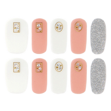 Good Dream Stone Pearl2 美甲貼 易於使用 舒適貼合 光澤感, A02 Crystal Beegee, 2組