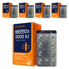 뉴트리원 비타민D3 3000 IU, 60정, 5개