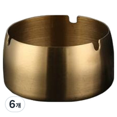 셀리빙 방수 방풍 스테인리스 재떨이 70 x 50 x 80 mm, 골드, 6개