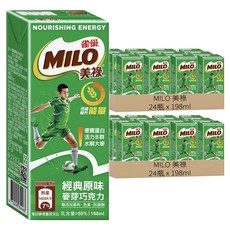 MILO 美祿 經典原味巧克力麥芽飲品, 198ml, 48入, 48瓶