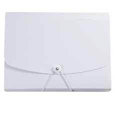 빅벅 아코디언 파일 수납 정리 13칸, 투명 화이트, 1개