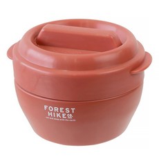 Sabu FOREST HIKE 戶外露營復古風不鏽鋼雙層保溫便當盒 15.8 x 11 x 14cm 620ml, 珊瑚橘色, 1個