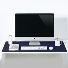 미소로운 와이드 논슬립 테이블 데스크 매트, 네이비