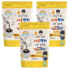 KIMDAEGAM 兒童海苔酥 蝦&鯷魚味, 150g, 3袋